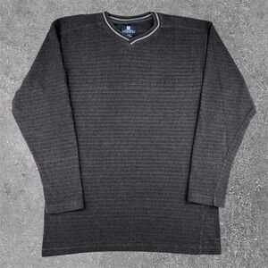 Givenchy Activewear Terry Cloth Shirt Men XL Striped V-Neck Long Sleeve Designer